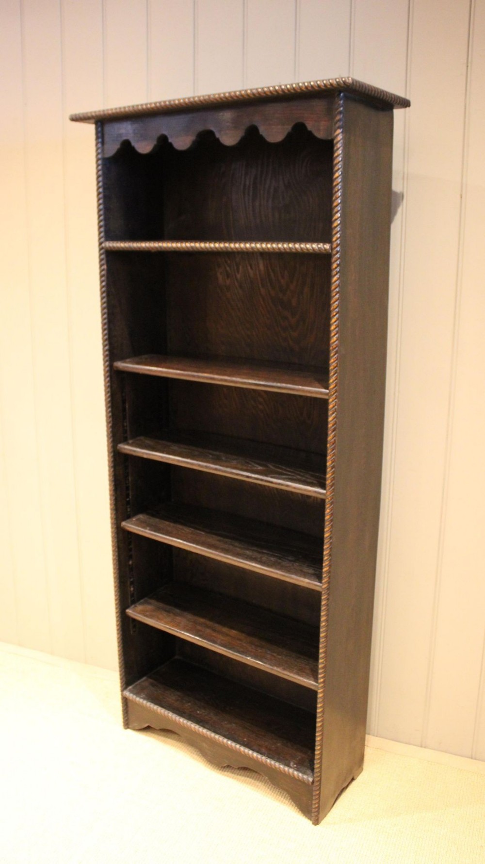 Dark Oak Open Bookcase