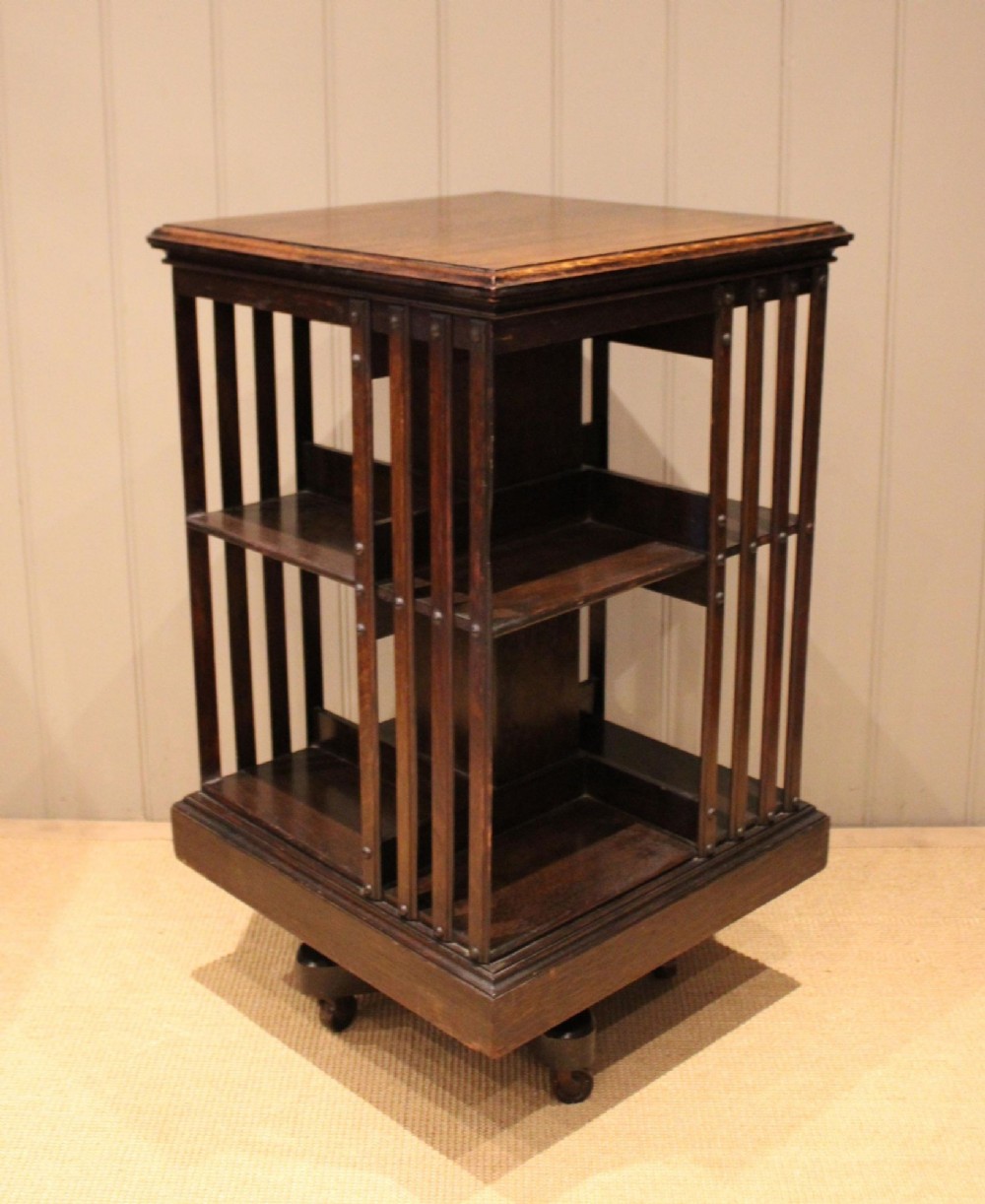 Oak Revolving Bookcase