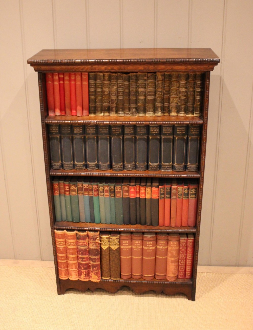 Solid Oak Open Bookcase