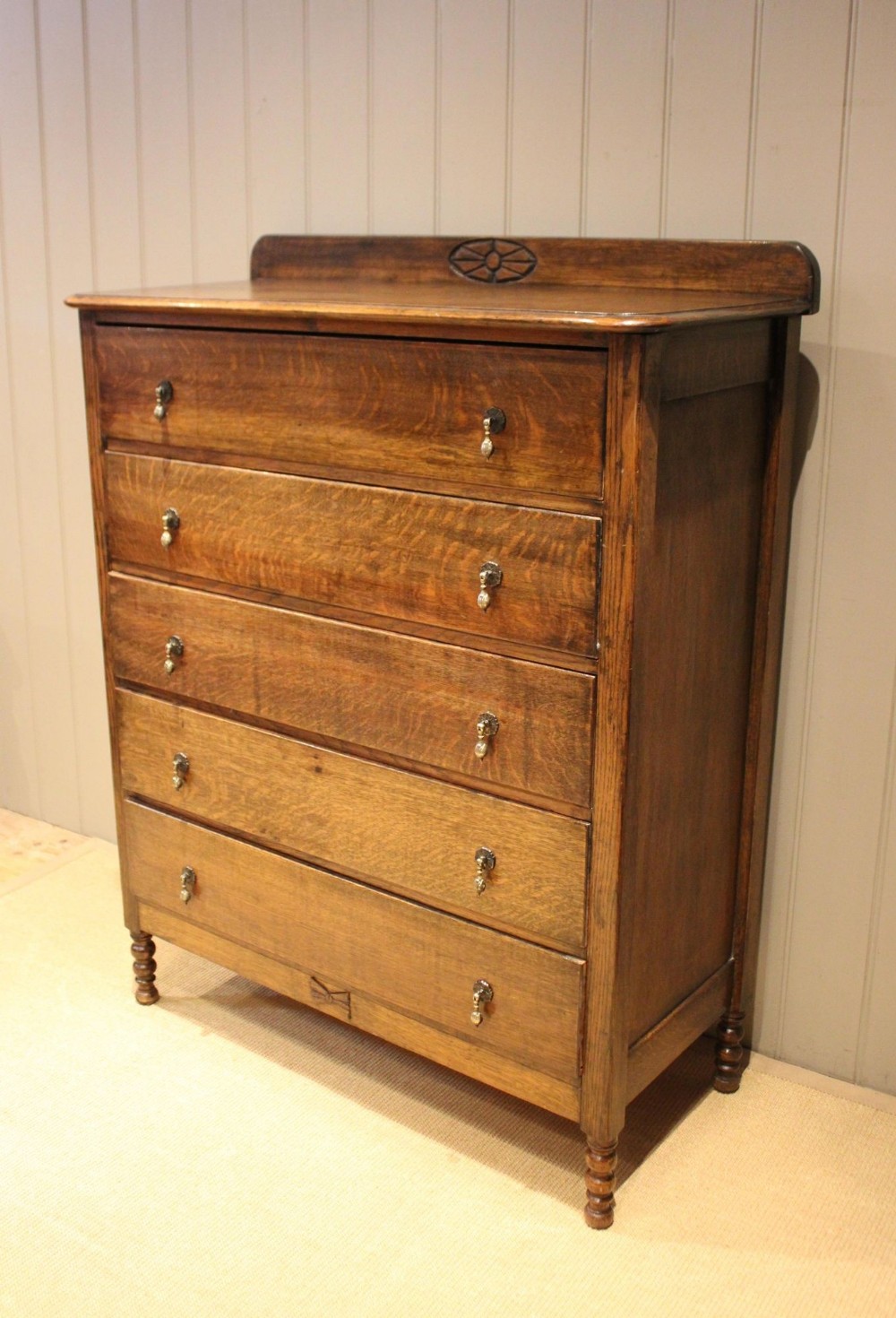 Large Oak Chest Of Drawers