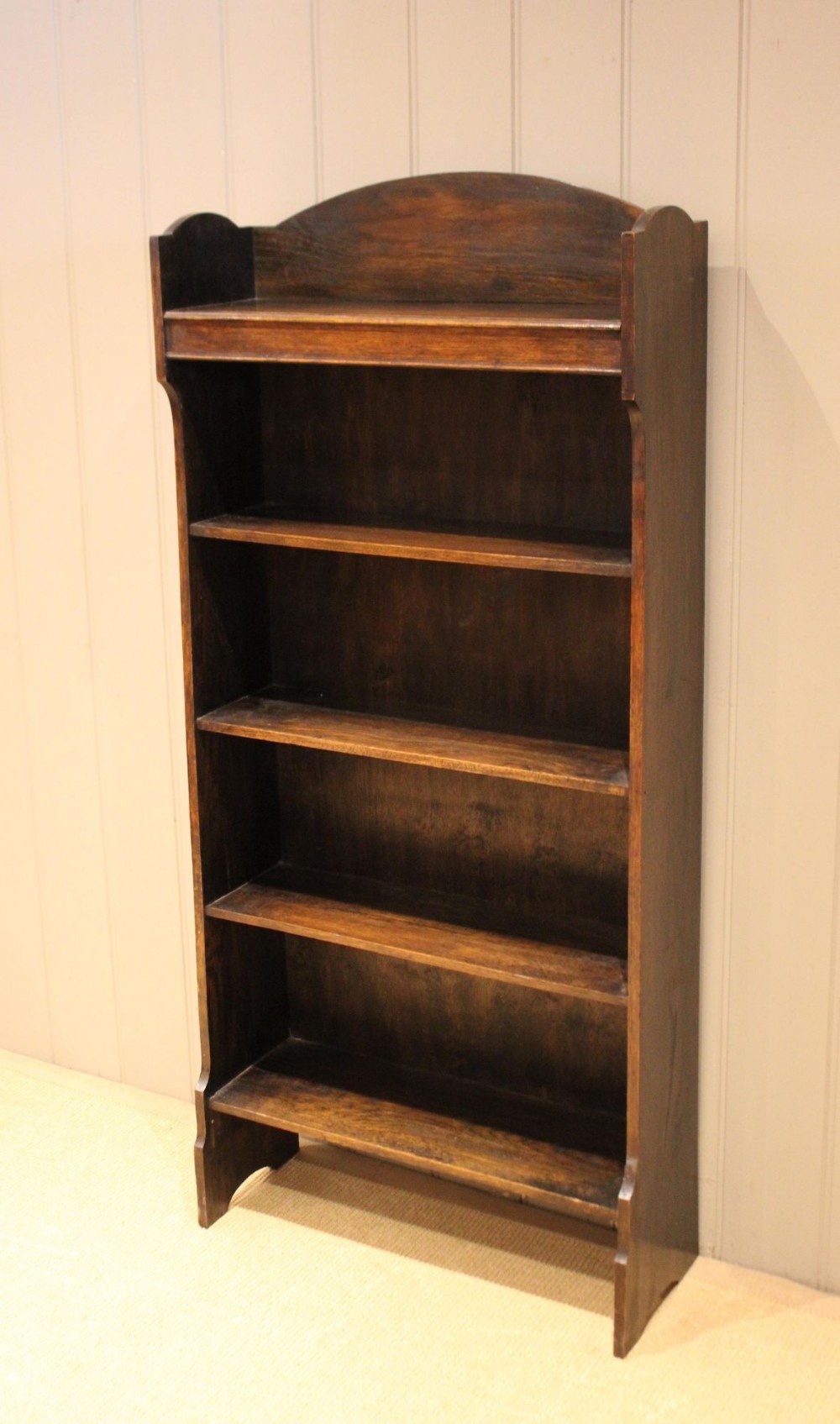 Solid Oak Open Bookcase
