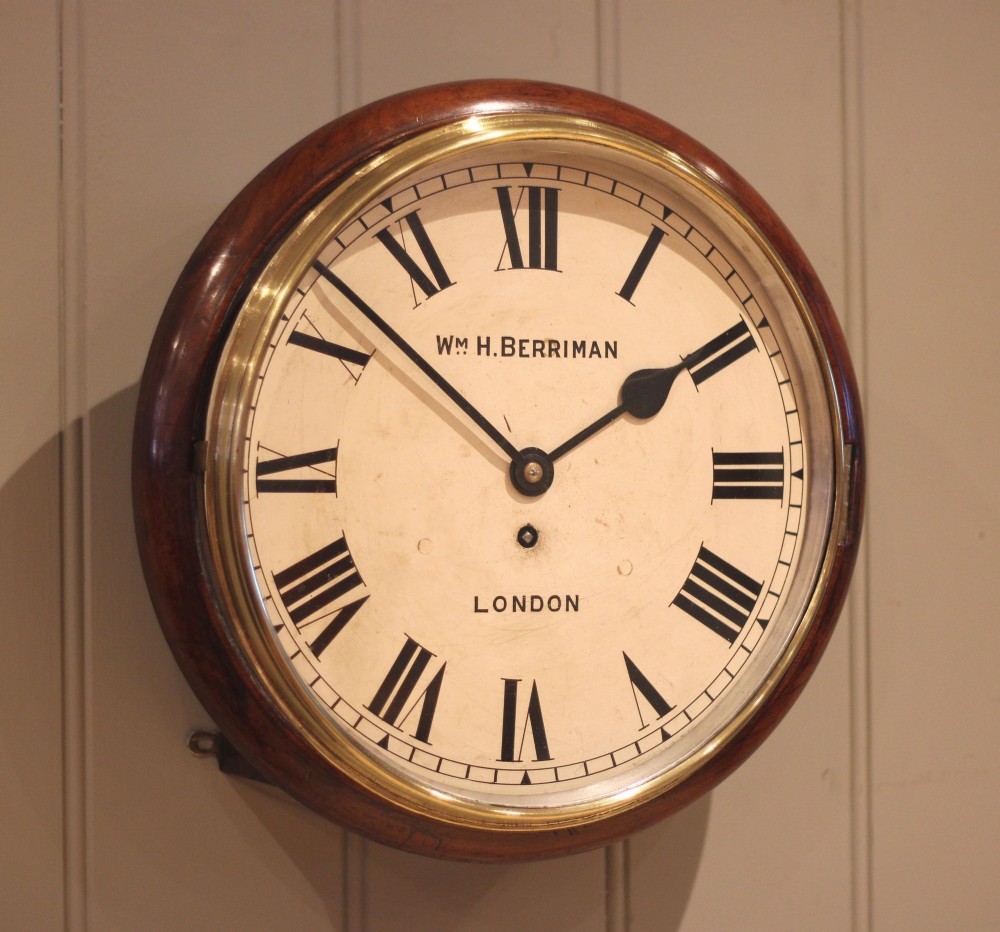 Late 19th Century Mahogany fusee Dial Clock