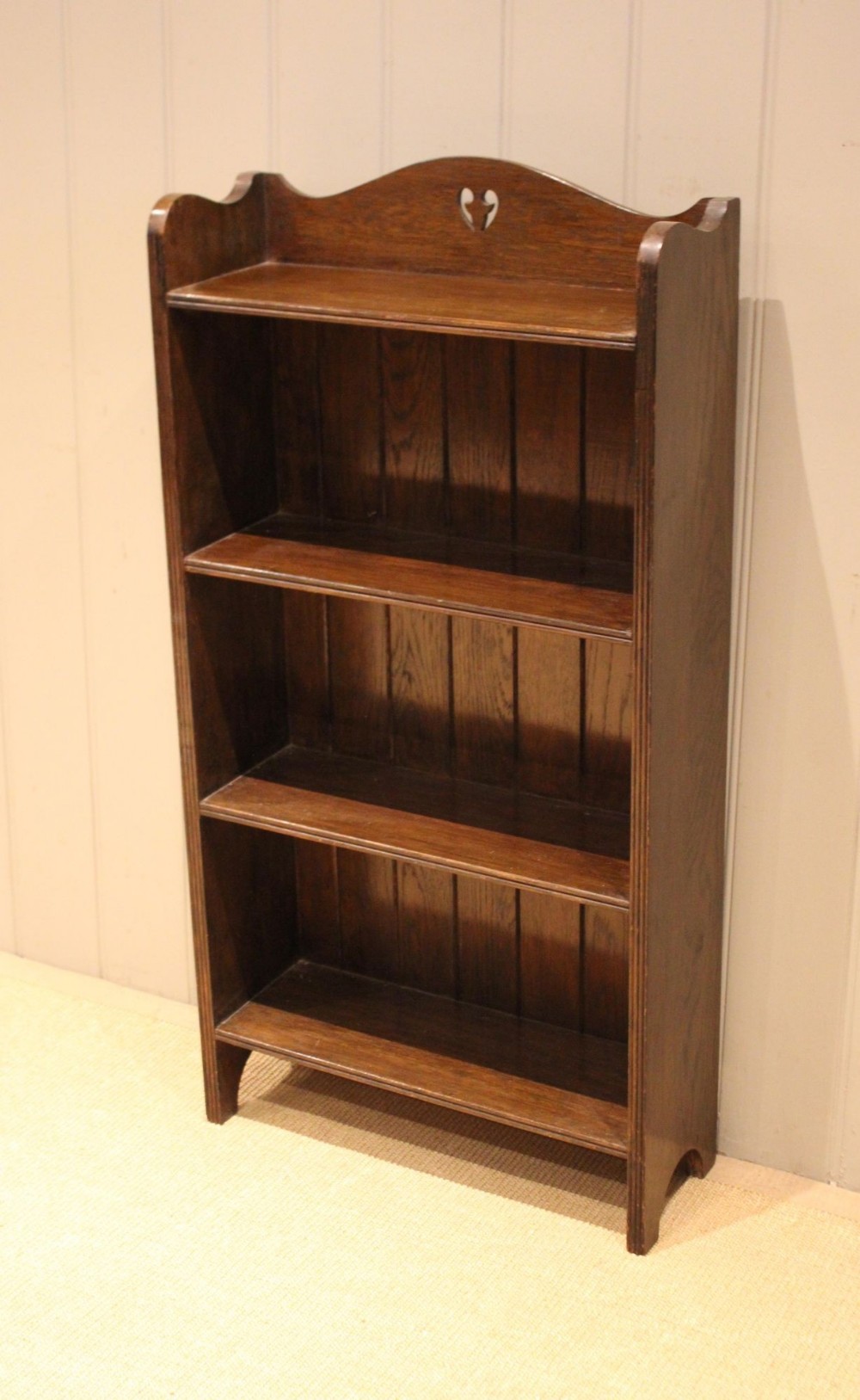 Edwardian Solid Oak Open Bookcase