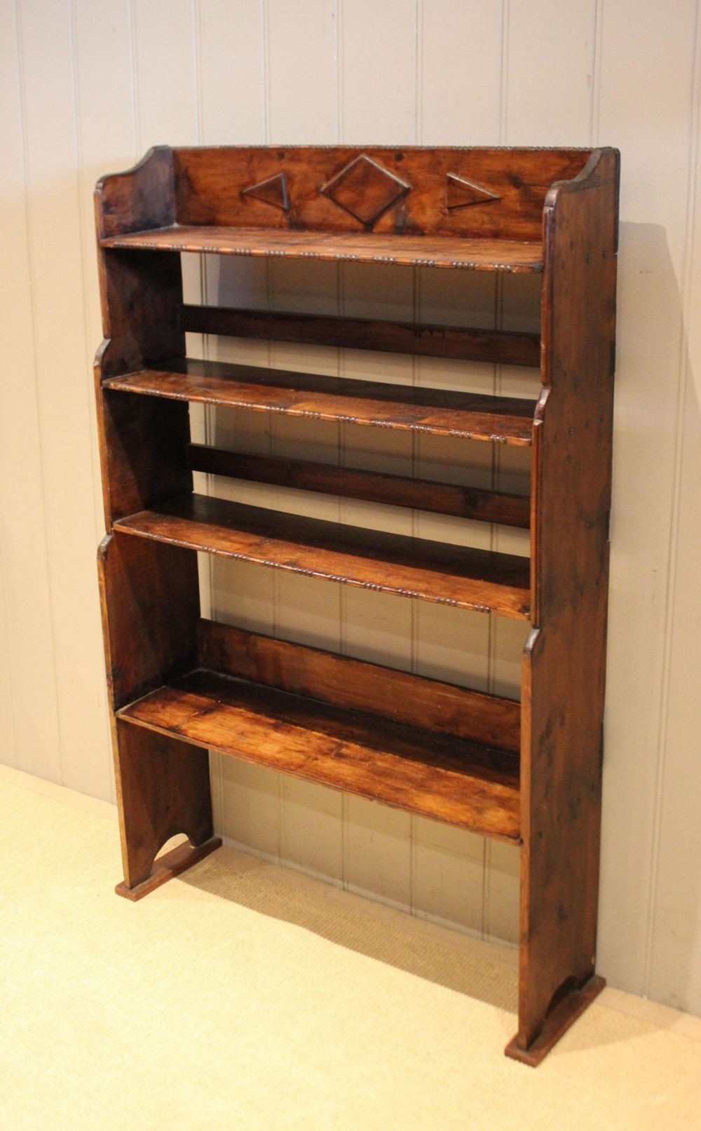 Rustic Deal Wood Open Bookcase