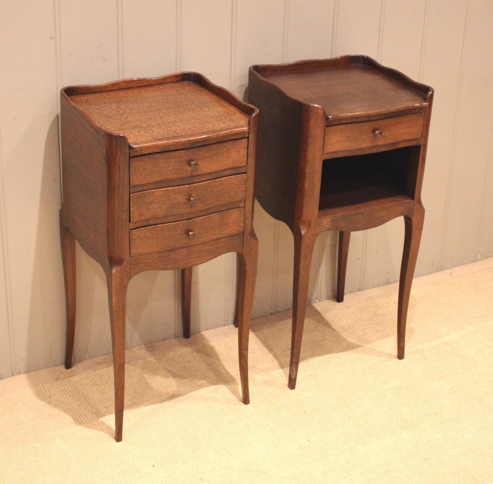 Pair Of French Oak Bedside Cabinets
