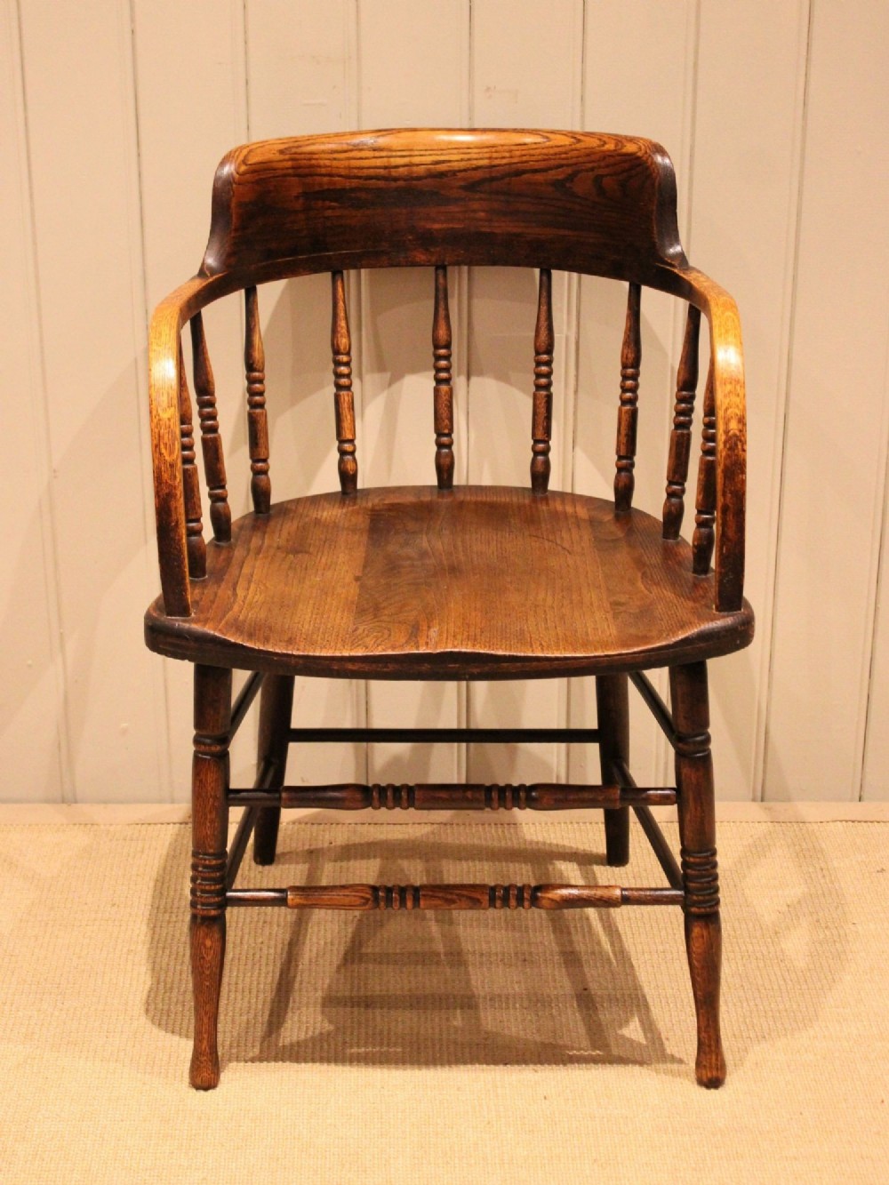 Edwardian Beech & Elm Desk Chair