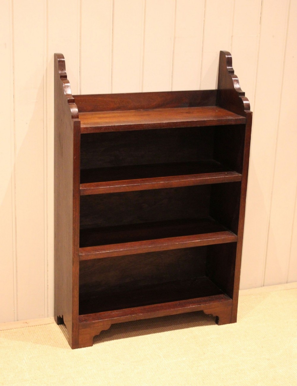 Rustic Mahogany Open Bookcase