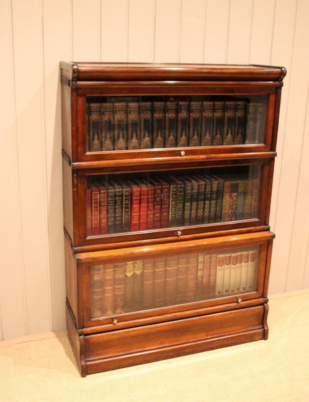Mahogany Three Tier Globe Wernicke Bookcase