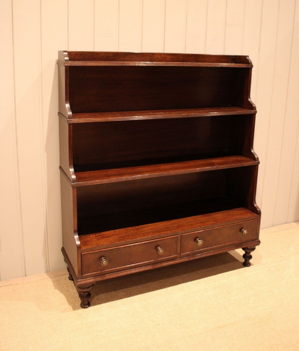 Mahogany Waterfall Open Bookcase