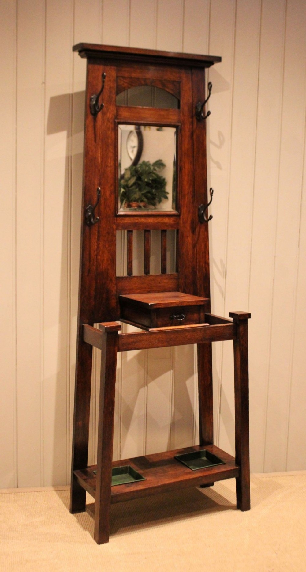Oak Arts & Crafts Hall Stand
