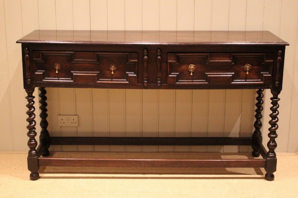 Solid Oak Dresser Base

