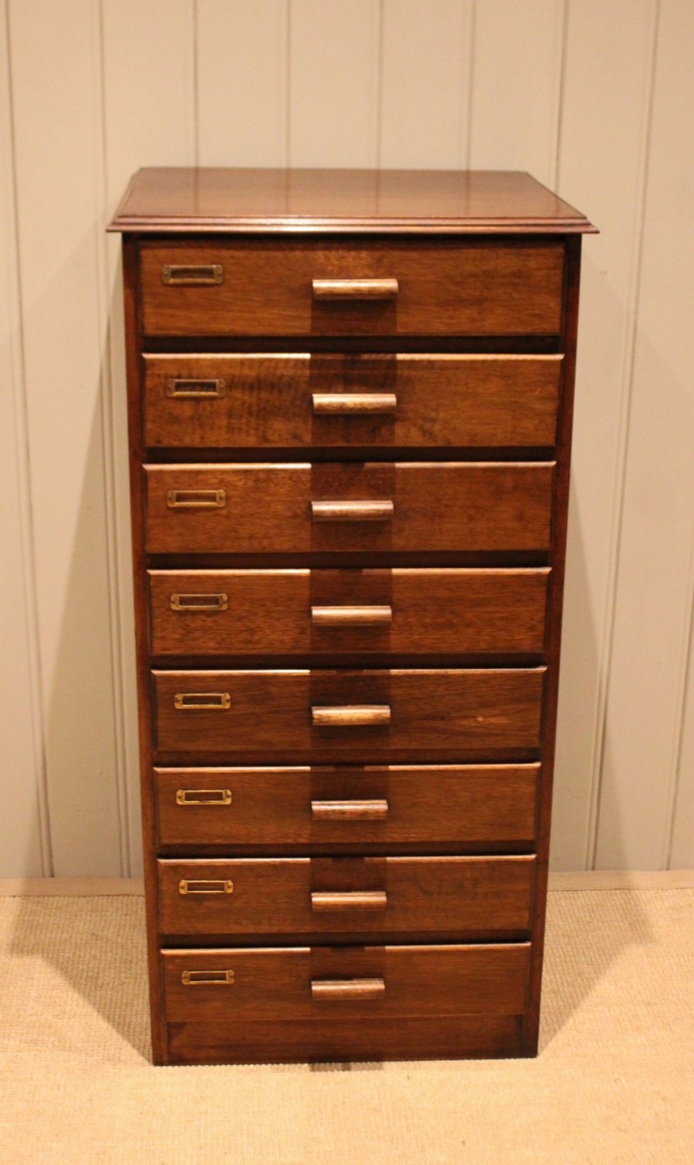 Tall Oak Chest Of Office Drawers