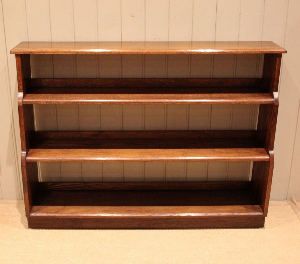 Solid Oak Stepped Open Bookcase
