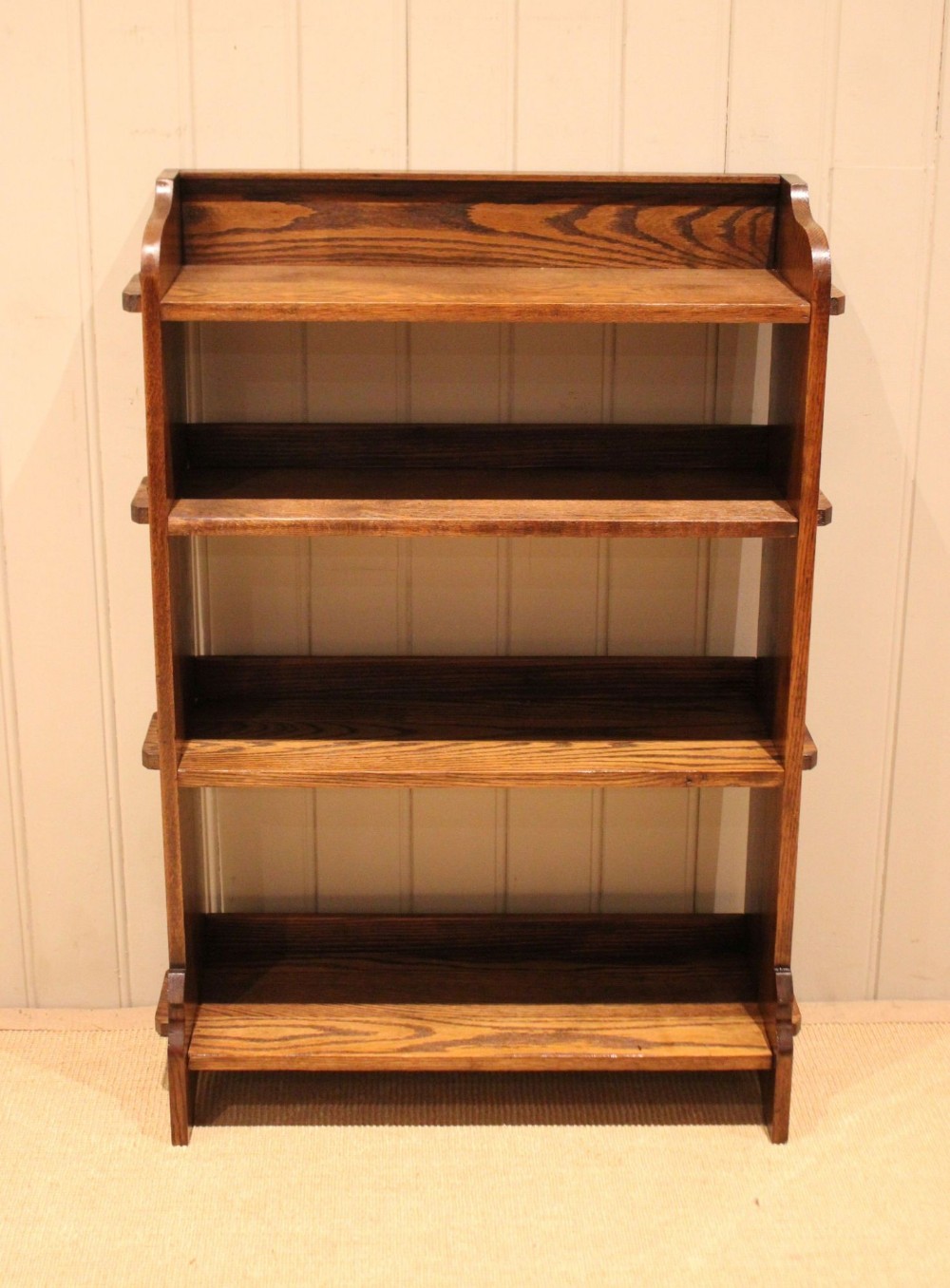Solid oak Pegged Open Bookcase