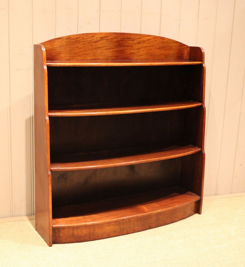 Mahogany Bow Front Open Bookcase
