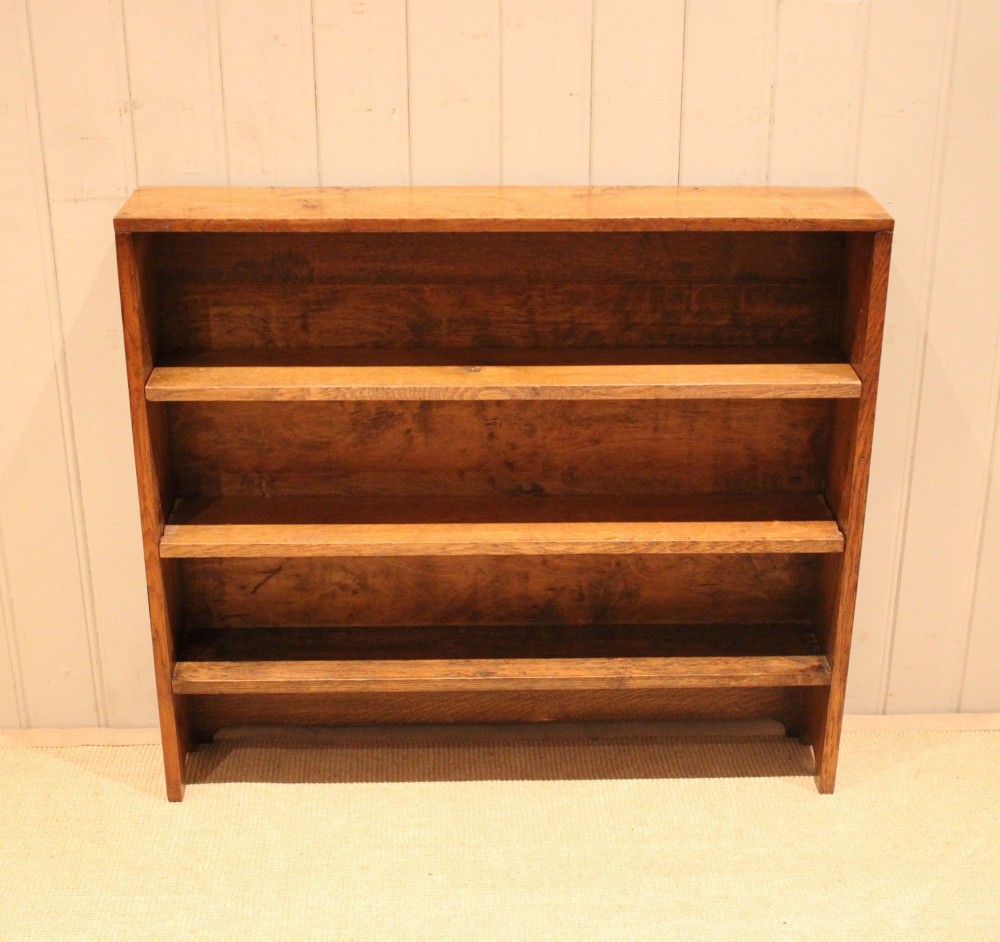 Small Slim Open Oak Bookcase