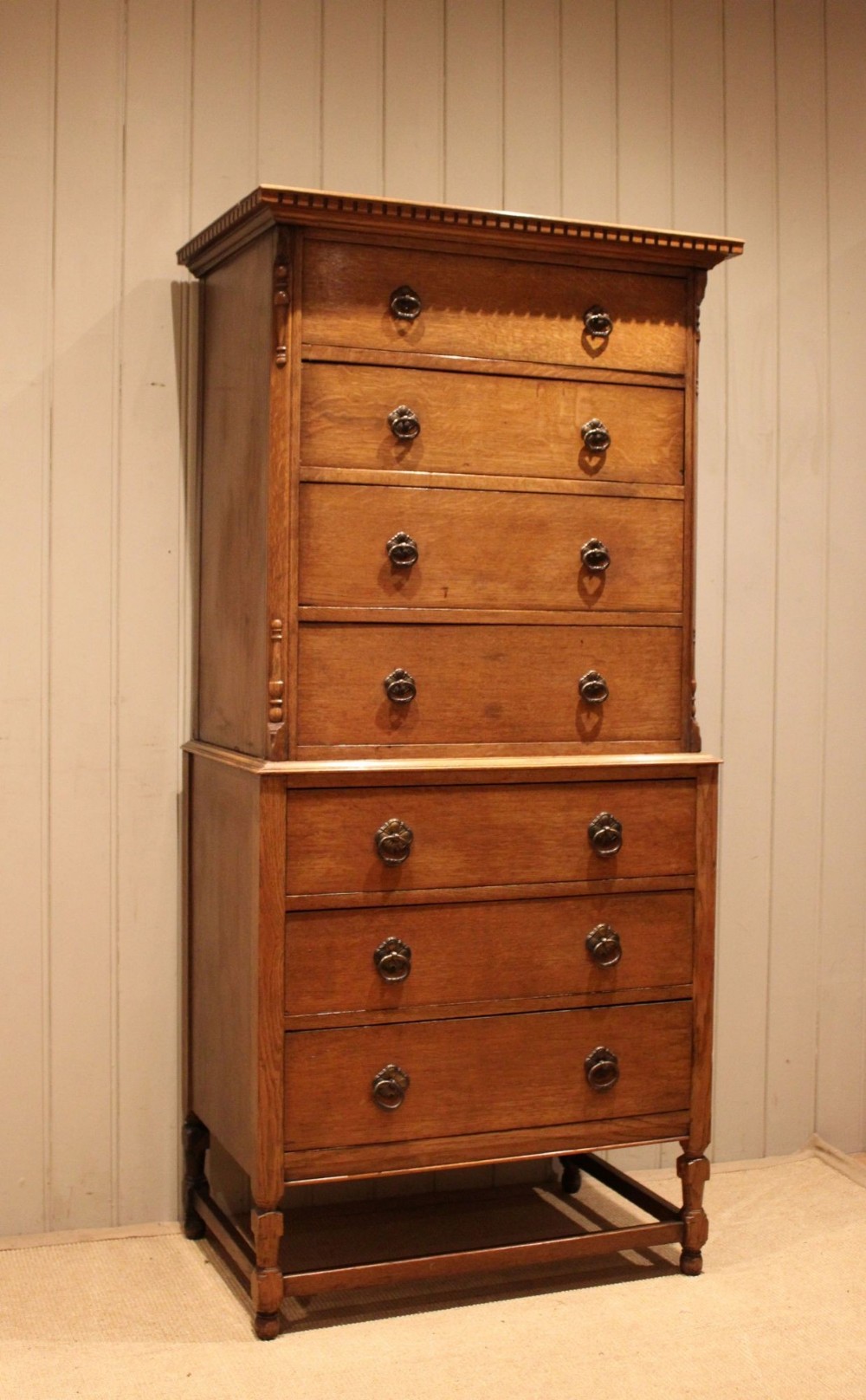 Oak Chest On Chest