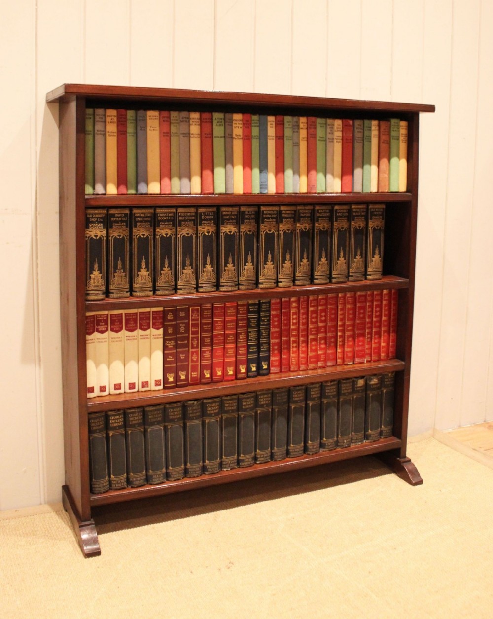 Edwardian Mahogany Open Bookcase
