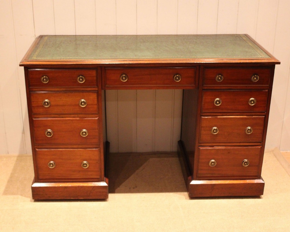 Late 19th Century Mahogany Pedestal Desk