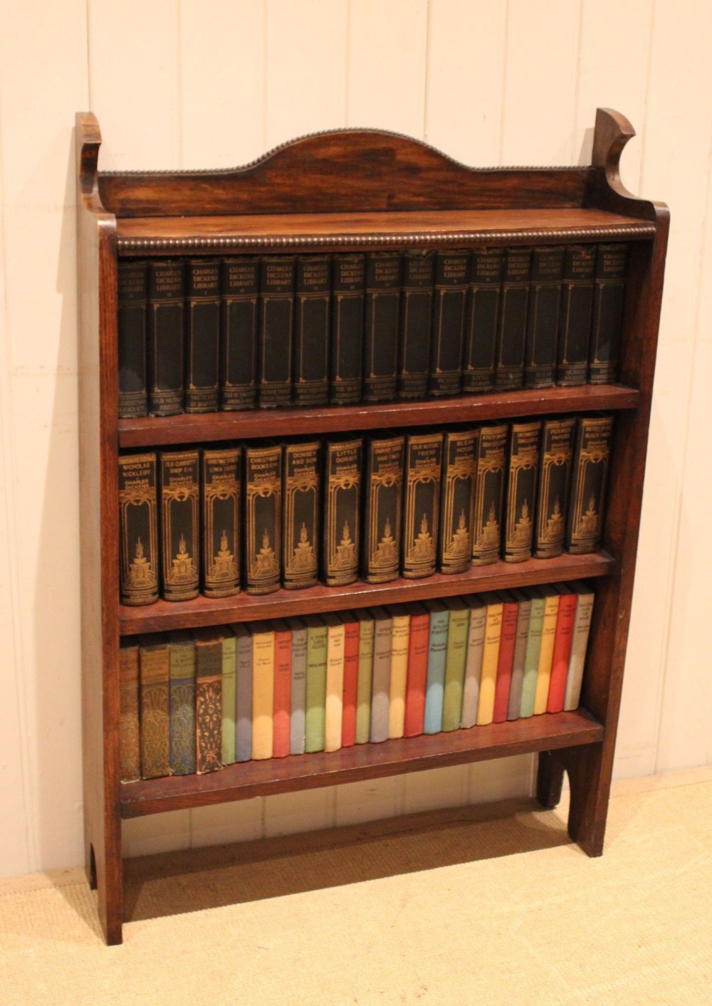 Oak Beaded Edge Open Bookcase
