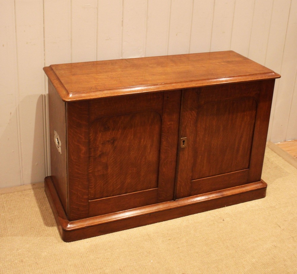 Low Golden Oak Cabinet
