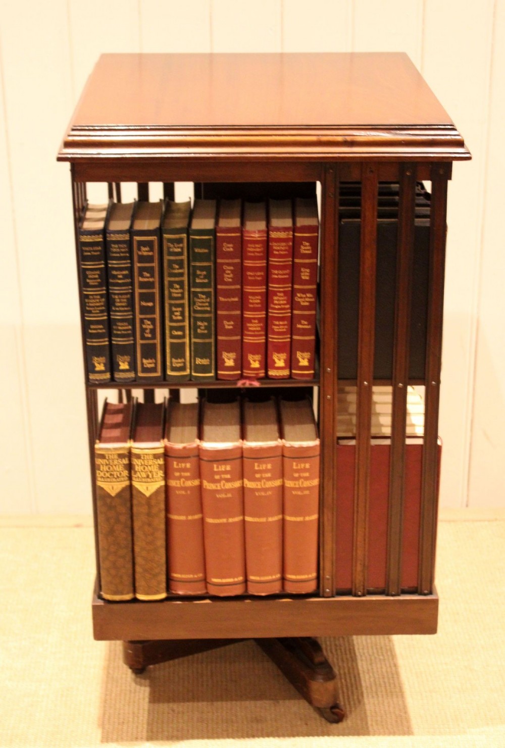 Edwardian Mahogany Revolving Bookcase View III
