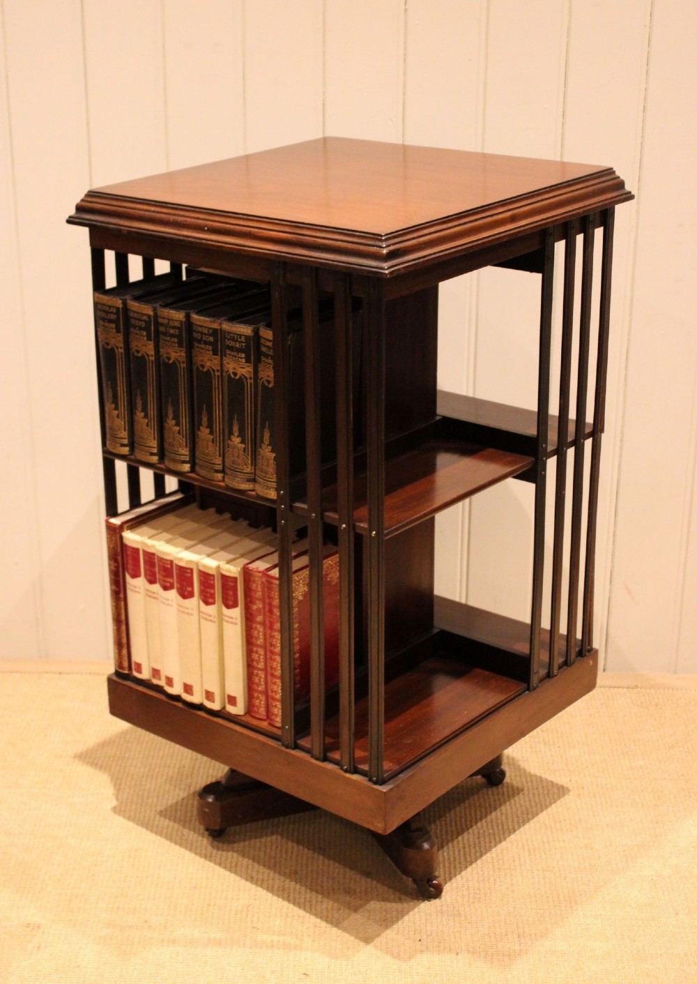 Edwardian Mahogany Revolving Bookcase View VII