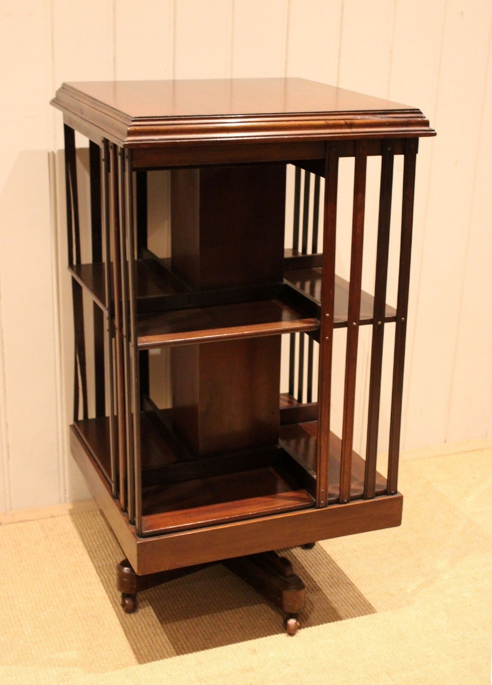 Edwardian Mahogany Revolving Bookcase View X