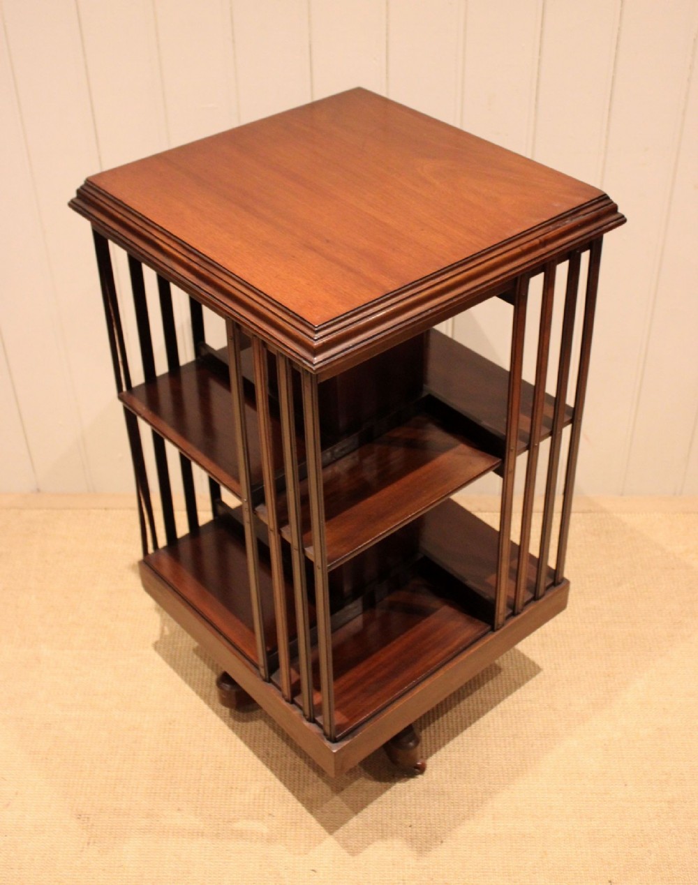 Edwardian Mahogany Revolving Bookcase View XII