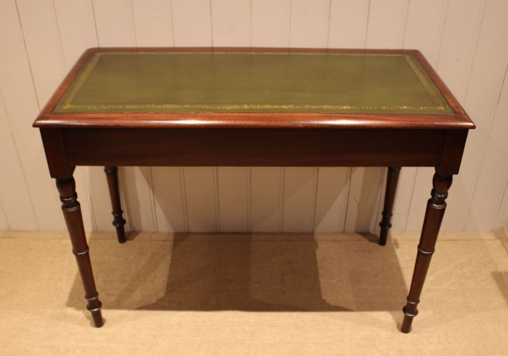 Mahogany Leather Top Hall Table