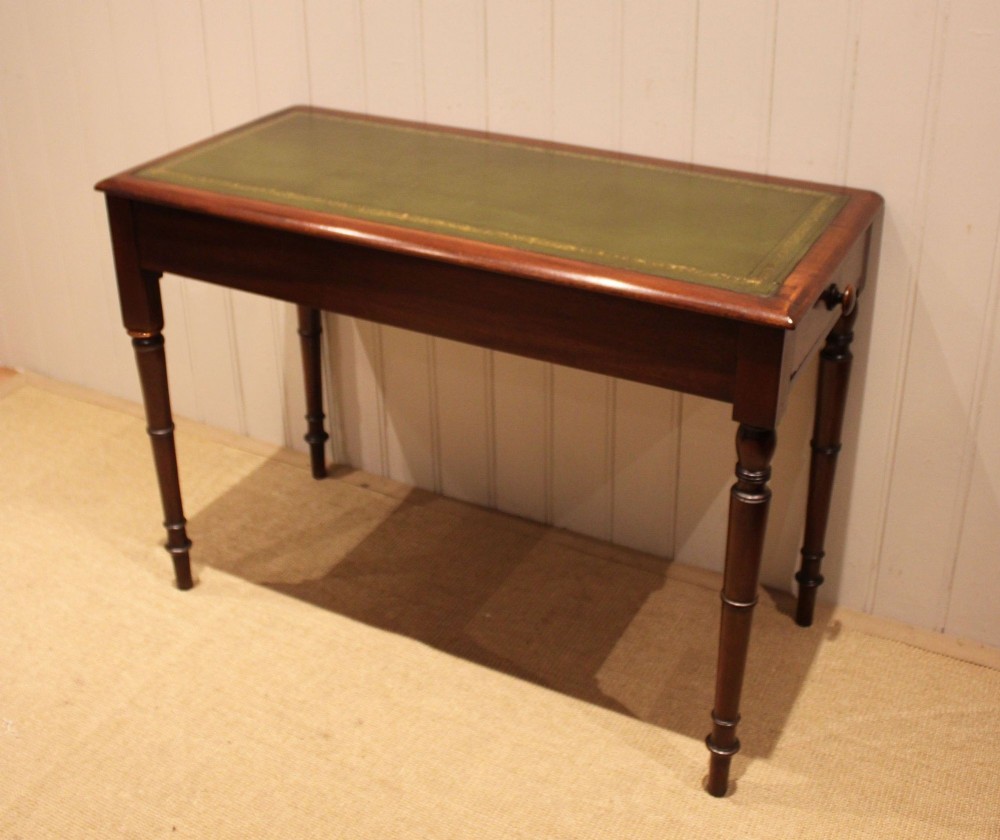 Mahogany Leather Top Hall Table View II