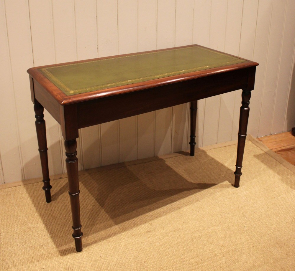 Mahogany Leather Top Hall Table View III
