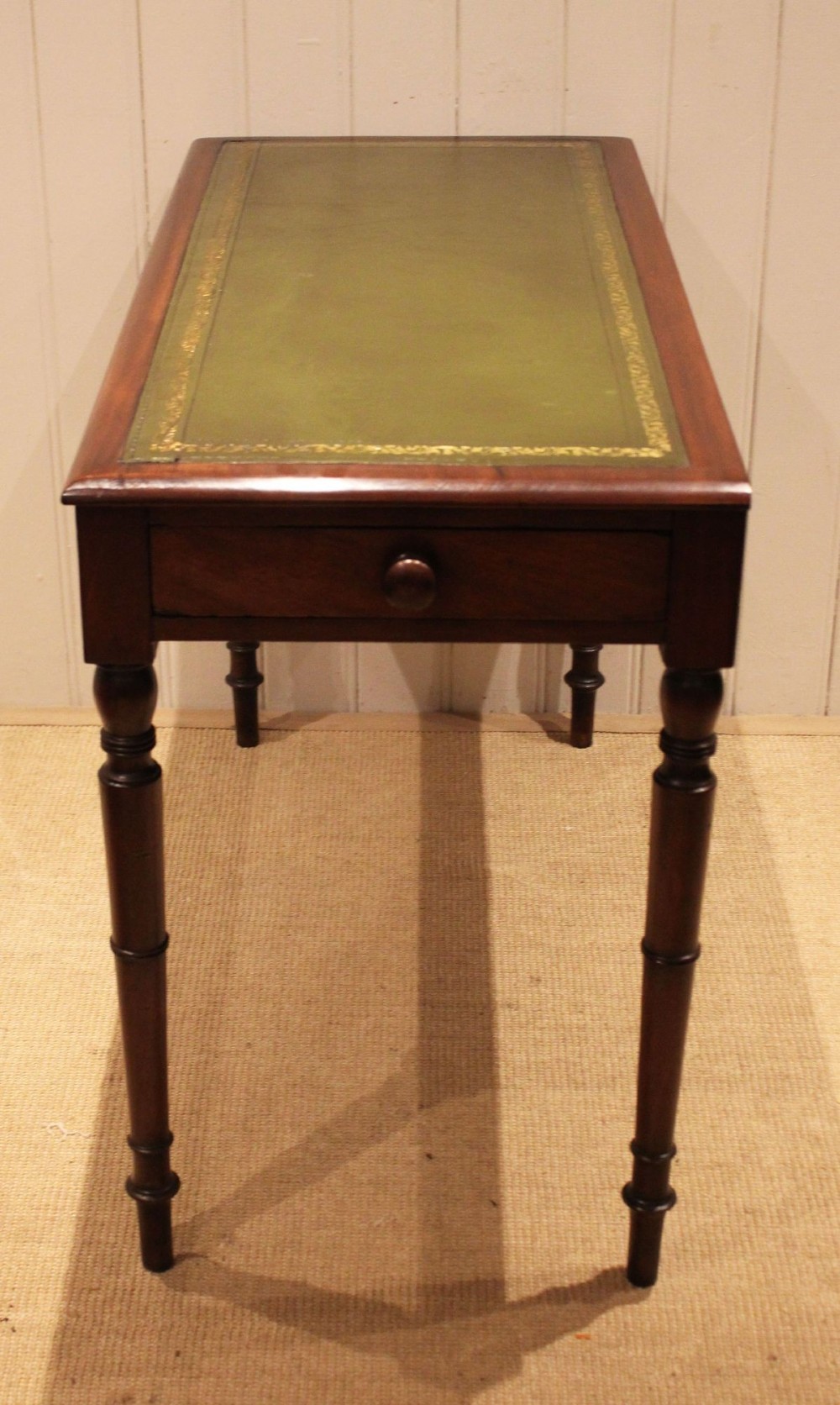 Mahogany Leather Top Hall Table View IV