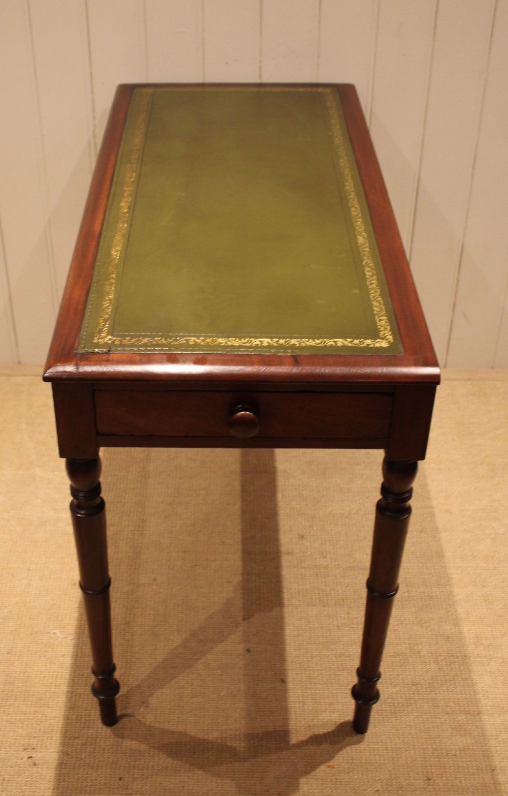 Mahogany Leather Top Hall Table View VI