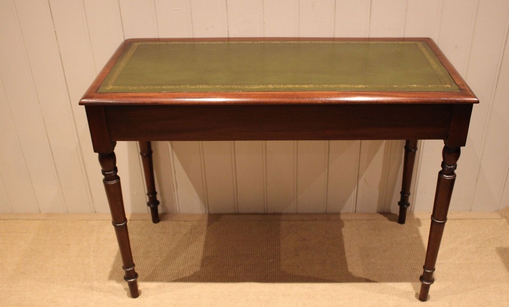 Mahogany Leather Top Hall Table View VII