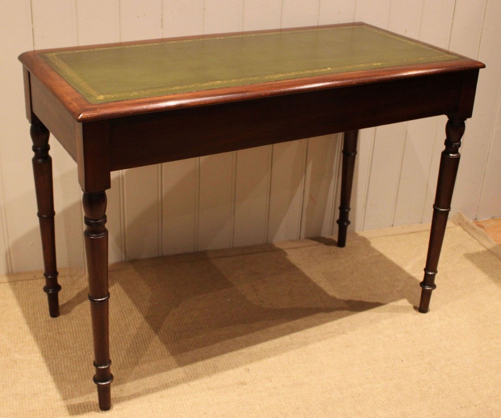 Mahogany Leather Top Hall Table View VIII