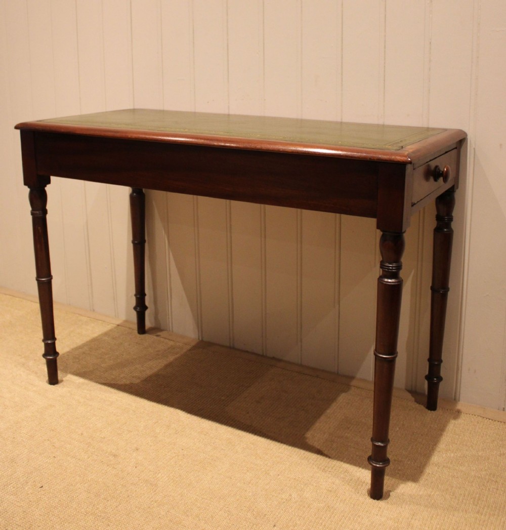Mahogany Leather Top Hall Table View IX