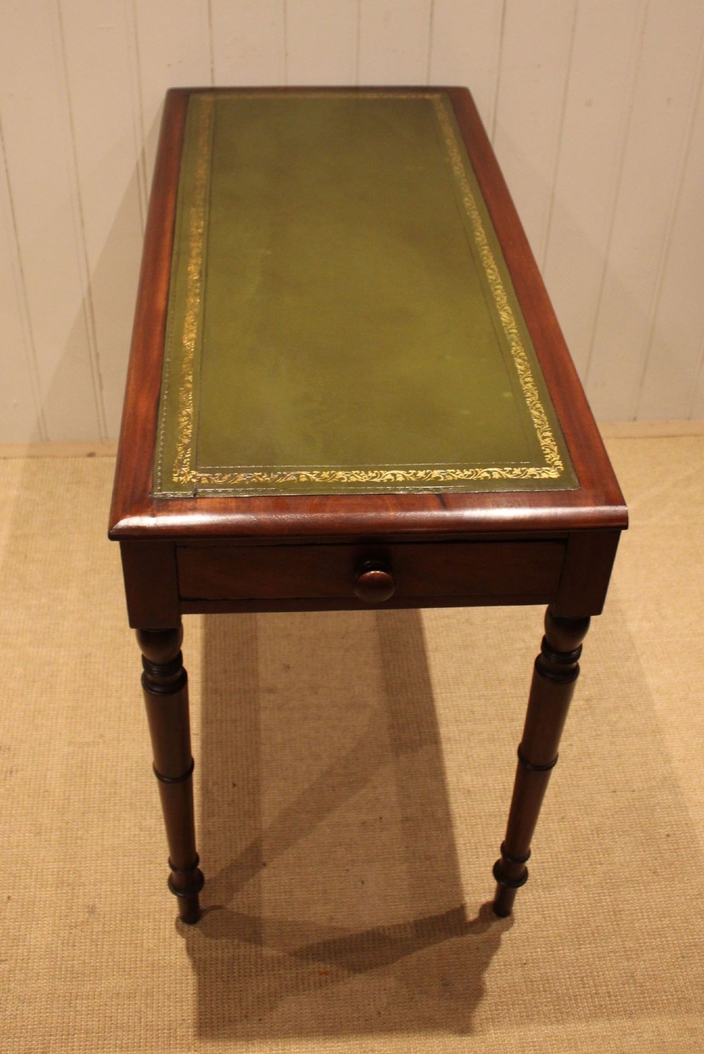 Mahogany Leather Top Hall Table View X