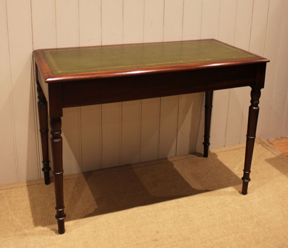 Mahogany Leather Top Hall Table View XI