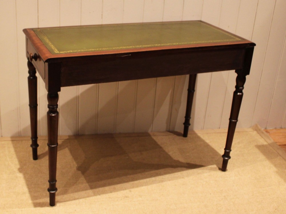 Mahogany Leather Top Hall Table View XII