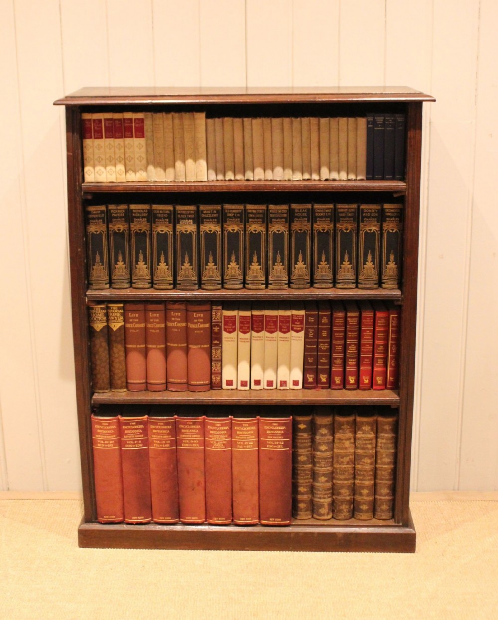 Victorian Oak Open Bookcase View III