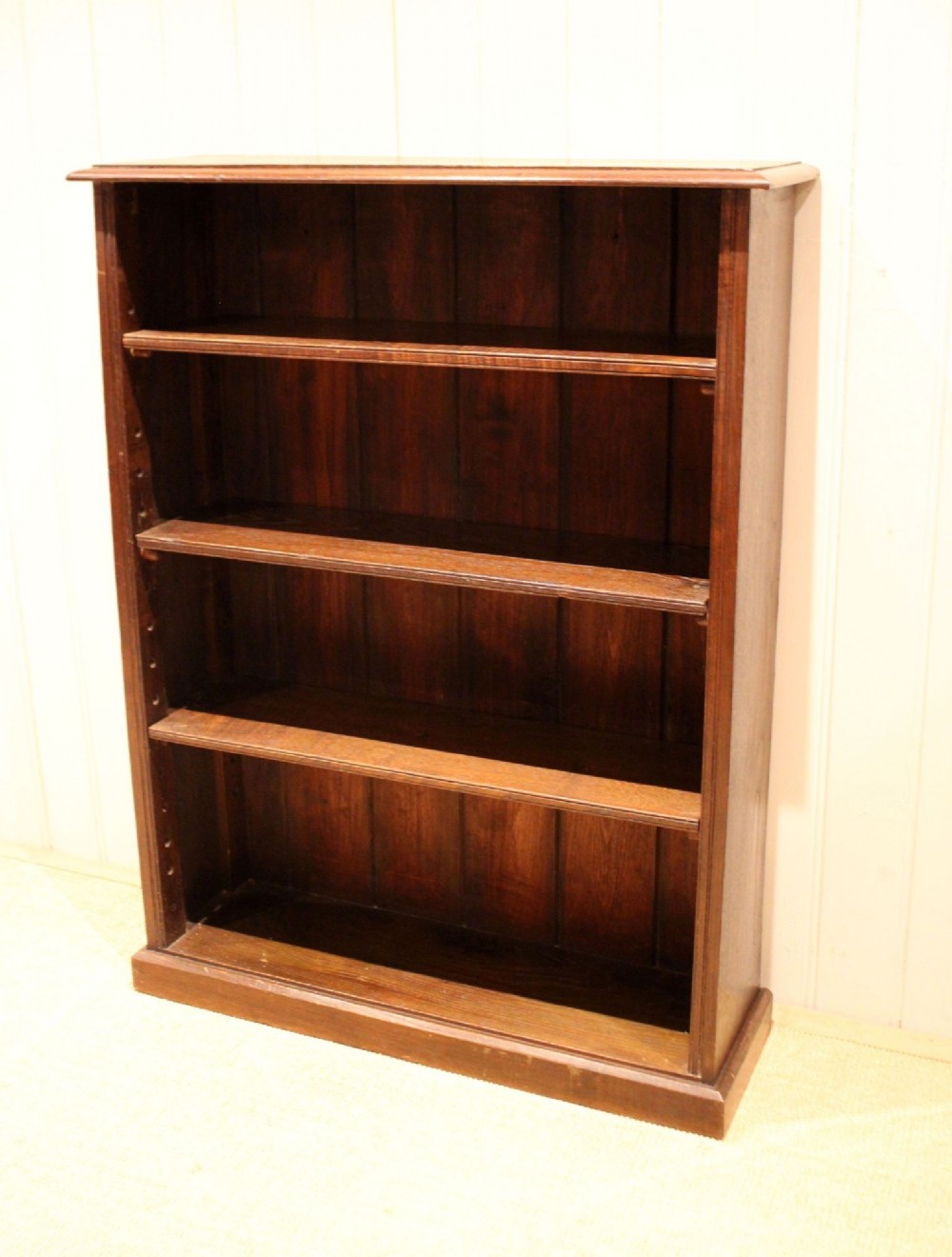 Victorian Oak Open Bookcase View IV