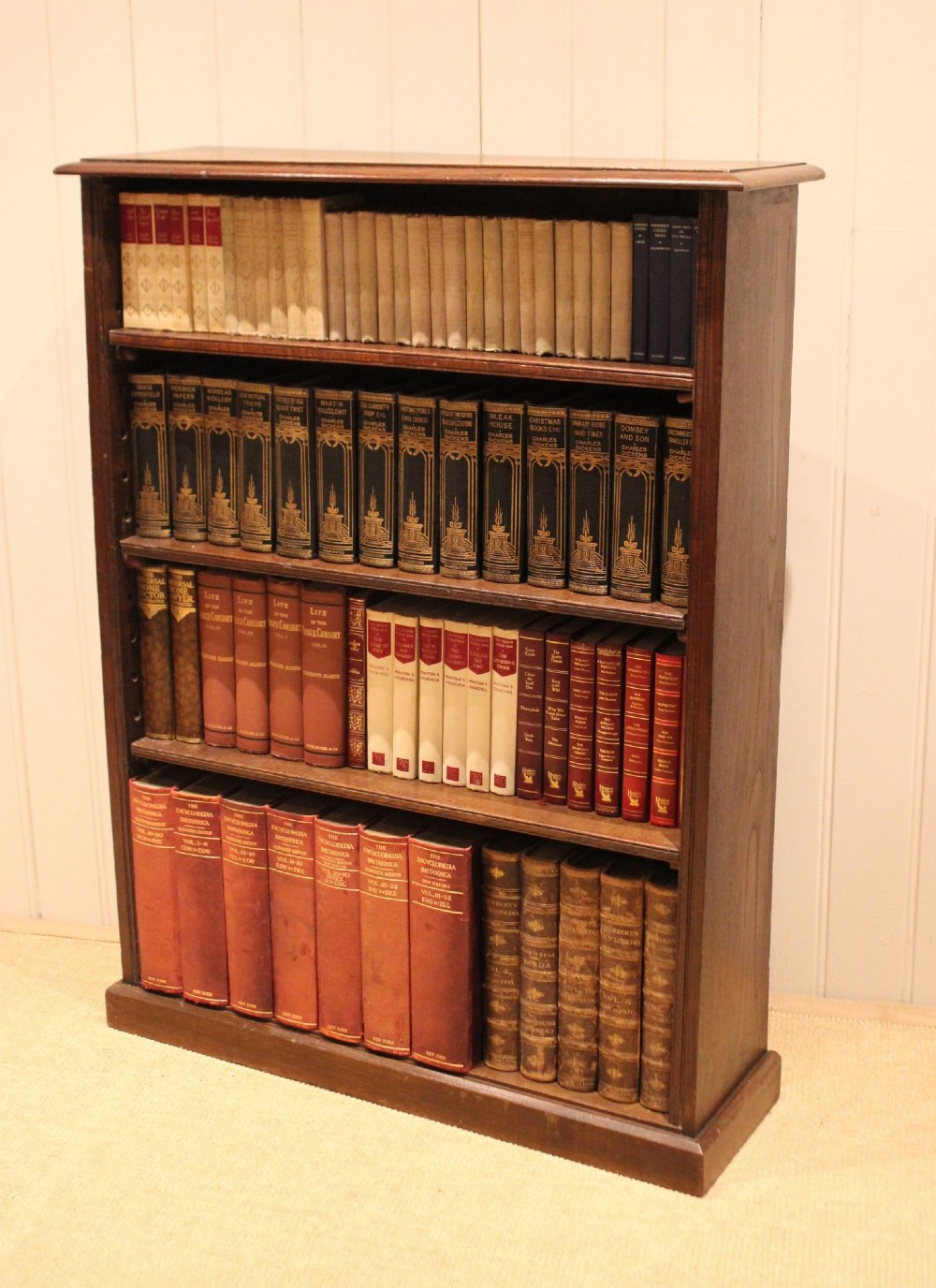 Victorian Oak Open Bookcase View IX