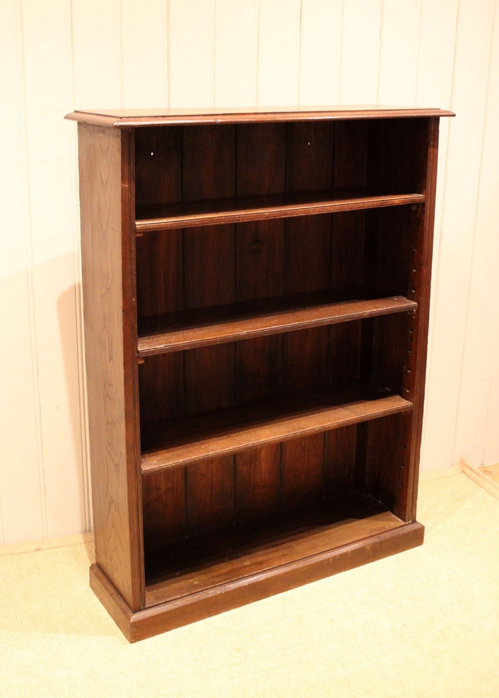 Victorian Oak Open Bookcase View X