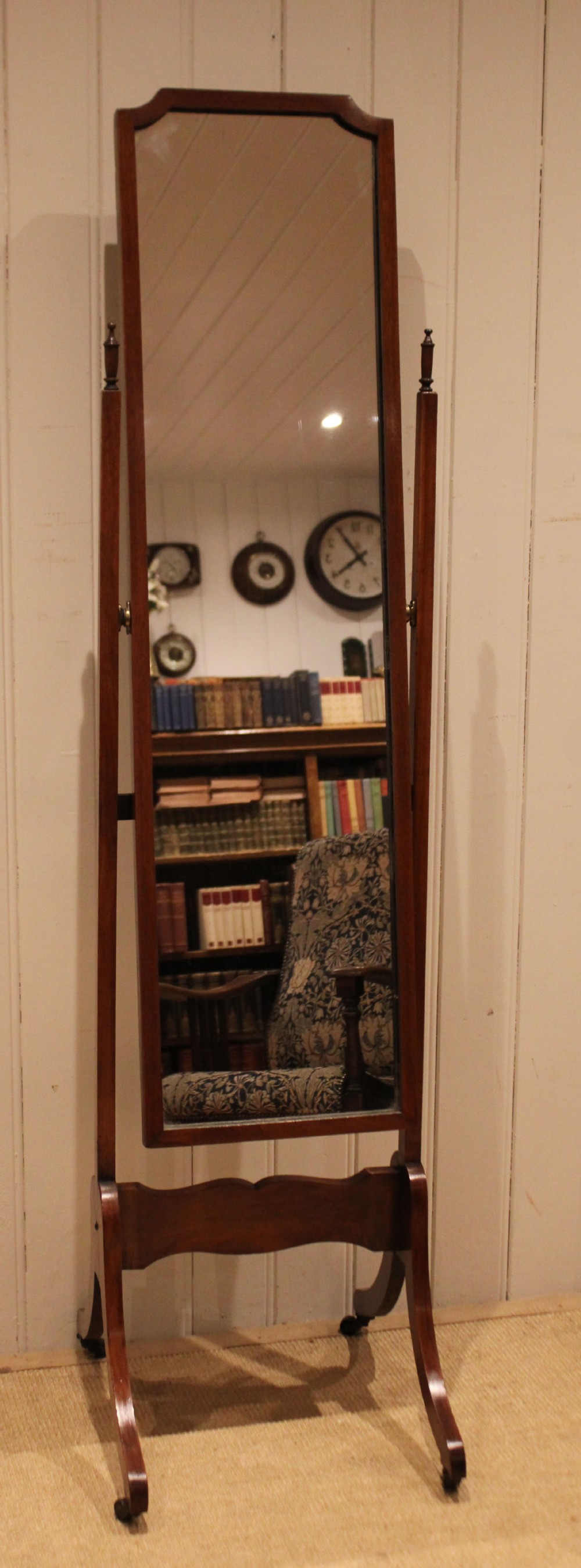 Mahogany Cheval Mirror View V
