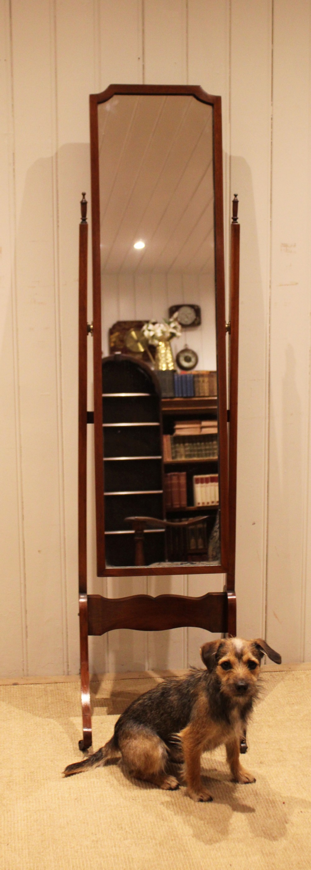 Mahogany Cheval Mirror View VIII