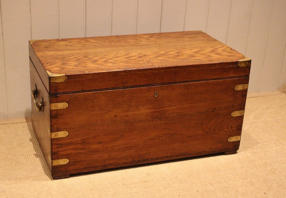 Oak Brass Bound Trunk View VI