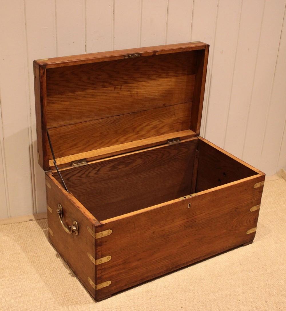 Oak Brass Bound Trunk View VII