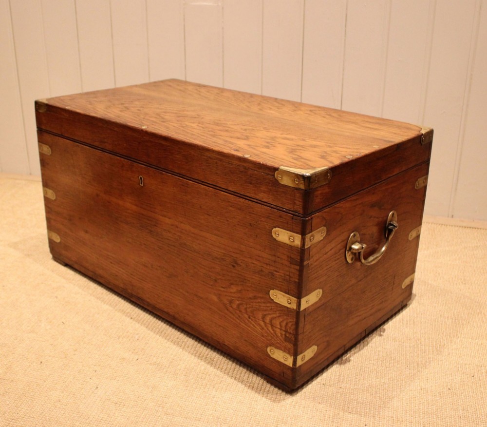 Oak Brass Bound Trunk View VIII