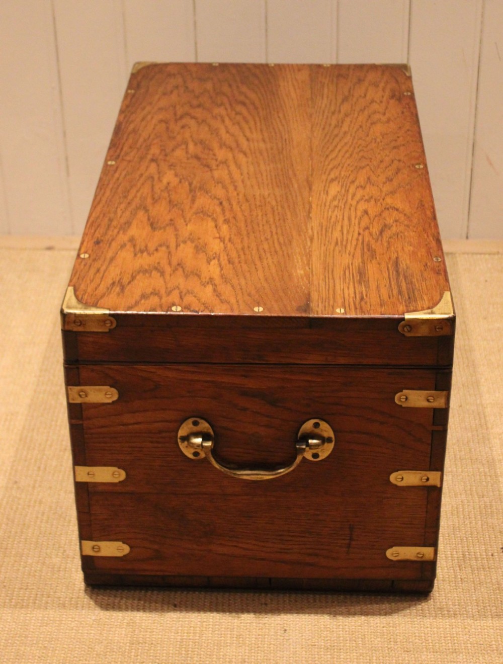 Oak Brass Bound Trunk View XI